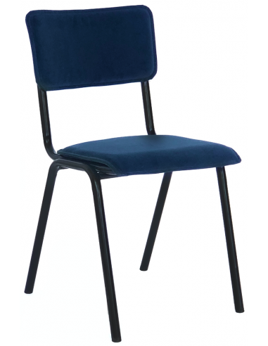 Cas spisebordsstol i metal og velour...