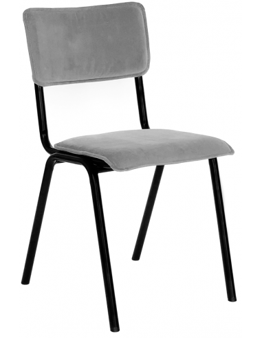 Cas spisebordsstol i metal og velour...