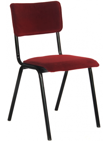 Cas spisebordsstol i metal og velour...