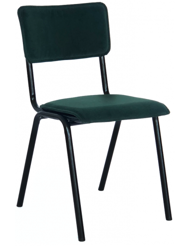 Cas spisebordsstol i metal og velour...