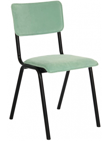 Cas spisebordsstol i metal og velour...