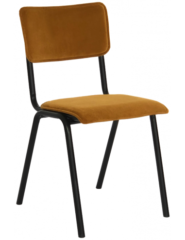 Cas spisebordsstol i metal og velour...