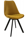 Soof spisebordsstol i metal og velour H84 cm - Sort/Gylden