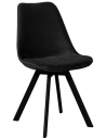 Soof spisebordsstol i metal og velour H84 cm - Sort/Sort