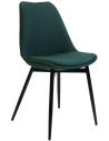 Dani spisebordsstol i metal og polyester H85 cm - Sort/Mørkegrøn