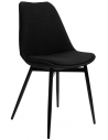 Dani spisebordsstol i metal og polyester H85 cm - Sort/Sort