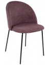 Noa spisebordsstol i metal og polyester H81 cm - Sort/Lilla