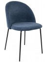 Noa spisebordsstol i metal og polyester H81 cm - Sort/Blå