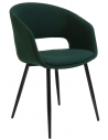 Dean spisebordsstol i metal og polyester H82 cm - Sort/Mørkegrøn