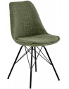 Jens spisebordsstol i metal og polyester H87 cm - Sort/Grøn