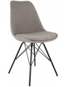 Jens spisebordsstol i metal og polyester H87 cm - Sort/Grå