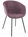 Kate spisebordsstol i metal og polyester H82 cm - Sort/Lilla