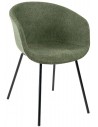 Kate spisebordsstol i metal og polyester H82 cm - Sort/Grøn