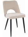 Mare spisebordsstol i metal og bouclé H80 cm - Sort/Beige