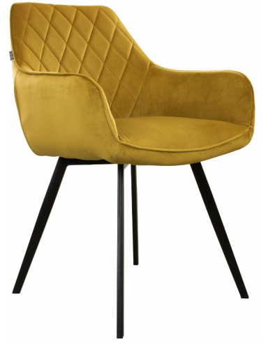 Karl spisebordsstol i metal og velour...