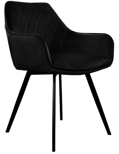 Karl spisebordsstol i metal og velour...