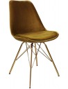 Bucket spisebordsstol i metal og velour H85 cm - Guld/Gylden