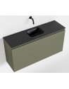 OLAN Komplet badmiljø centreret håndvask B100 cm MDF - Armygrøn/Sort