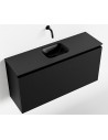 OLAN Komplet badmiljø centreret håndvask B100 cm MDF - Sort/Sort