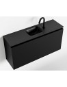 OLAN Komplet badmiljø centreret håndvask B100 cm MDF - Sort/Sort