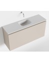 OLAN Komplet badmiljø centreret håndvask B100 cm MDF - Linned/Talkum