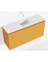 OLAN Komplet badmiljø centreret håndvask B100 cm MDF - Okker/Talkum