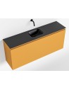 OLAN Komplet badmiljø centreret håndvask B120 cm MDF - Okker/Sort