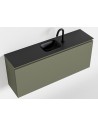 OLAN Komplet badmiljø centreret håndvask B120 cm MDF - Armygrøn/Sort