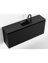 OLAN Komplet badmiljø centreret håndvask B120 cm MDF - Sort/Sort