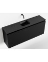 OLAN Komplet badmiljø centreret håndvask B120 cm MDF - Sort/Sort