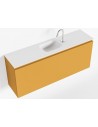 OLAN Komplet badmiljø centreret håndvask B120 cm MDF - Okker/Talkum