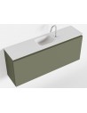 OLAN Komplet badmiljø centreret håndvask B120 cm MDF - Armygrøn/Talkum