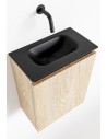 TURE Komplet badmiljø centreret håndvask B40 cm MDF - Vasket eg/Sort