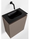 TURE Komplet badmiljø centreret håndvask B40 cm MDF - Røg/Sort