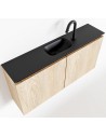 TURE Komplet badmiljø centreret håndvask B100 cm MDF - Vasket eg/Sort