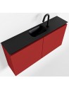 TURE Komplet badmiljø centreret håndvask B100 cm MDF - Rød/Sort