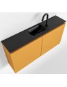 TURE Komplet badmiljø centreret håndvask B100 cm MDF - Okker/Sort