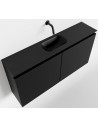 TURE Komplet badmiljø centreret håndvask B100 cm MDF - Sort/Sort