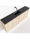 TURE Komplet badmiljø centreret håndvask B120 cm MDF - Vasket eg/Sort