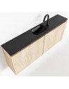 TURE Komplet badmiljø centreret håndvask B120 cm MDF - Vasket eg/Sort