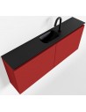 TURE Komplet badmiljø centreret håndvask B120 cm MDF - Rød/Sort