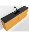 TURE Komplet badmiljø centreret håndvask B120 cm MDF - Okker/Sort