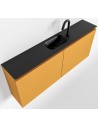 TURE Komplet badmiljø centreret håndvask B120 cm MDF - Okker/Sort