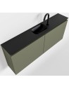 TURE Komplet badmiljø centreret håndvask B120 cm MDF - Armygrøn/Sort