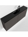TURE Komplet badmiljø centreret håndvask B120 cm MDF - Mørkegrå/Sort