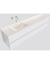Vica Komplet badmiljø venstrevendt håndvask B200 cm MDF - Talkum/Talkum