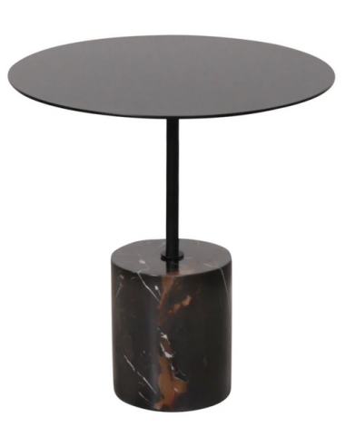 Ines sidebord i metal og marmor H40 x...