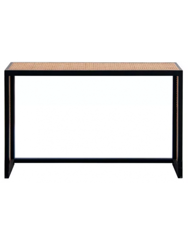 Leon konsolbord i finér og rattan H76...
