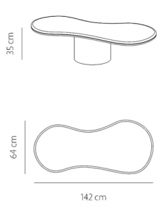 Bean sofabord i mortex H35... 2