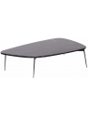 Lewis sofabord i metal og marmor H30 x B120 x D82 cm - Sort/Sort marmor